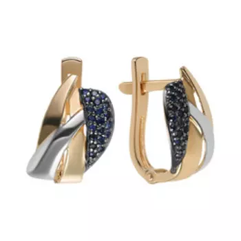 Золотые серьги с сапфирами