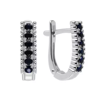 Золотые серьги с сапфирами