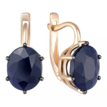 Золотые серьги с сапфирами