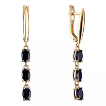 Золотые серьги с сапфирами