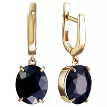 Золотые серьги с сапфирами