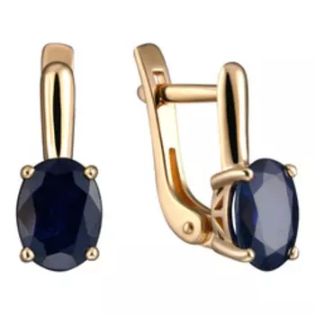 Золотые серьги с сапфирами
