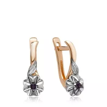 Золотые серьги с сапфирами