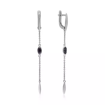 Золотые серьги с сапфирами