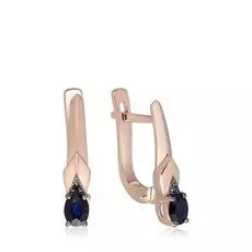 Золотые серьги с сапфирами