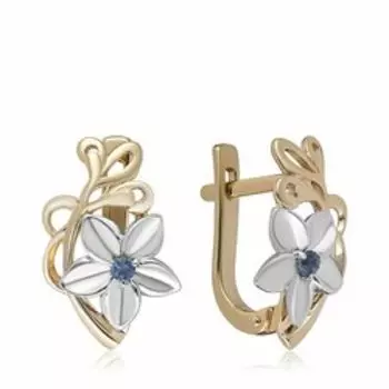 Золотые серьги с сапфирами