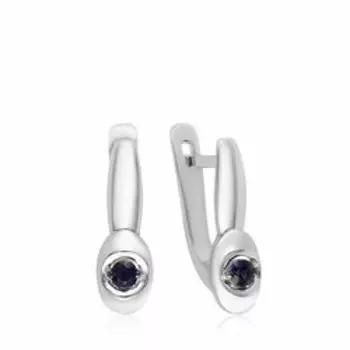 Золотые серьги с сапфирами