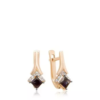 Золотые серьги с сапфирами