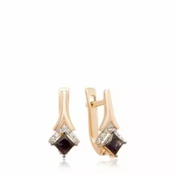 Золотые серьги с сапфирами