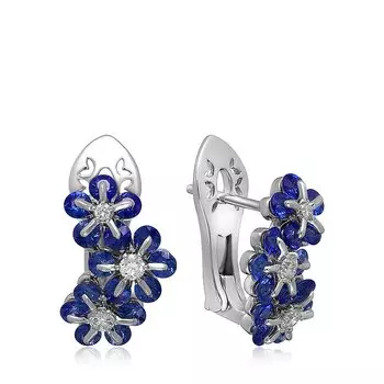 Золотые серьги с сапфирами