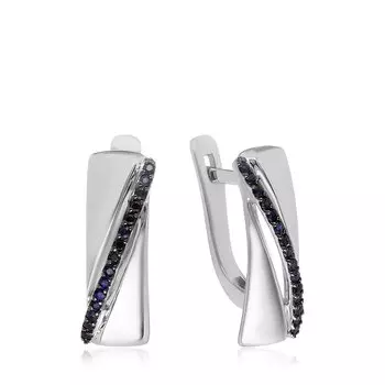 Золотые серьги с сапфирами