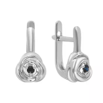 Золотые серьги с сапфирами