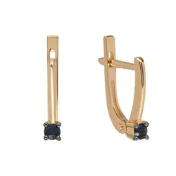 Золотые серьги с сапфирами