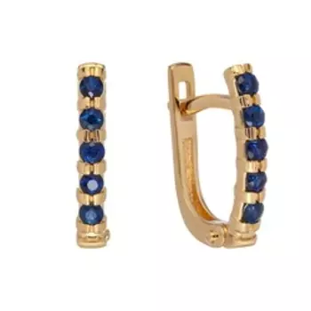 Золотые серьги с сапфирами