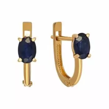 Золотые серьги с сапфирами