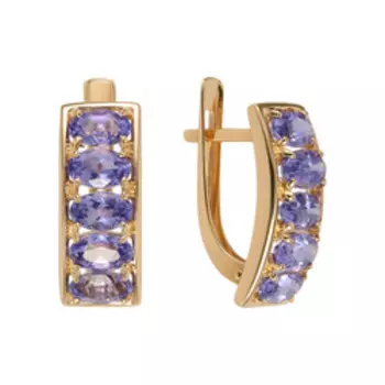 Золотые серьги с ситаллами