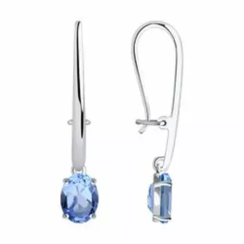 Золотые серьги с ситаллами