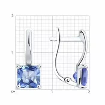 Золотые серьги с ситаллом