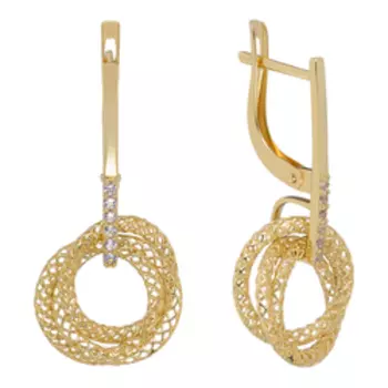 Золотые серьги с танзанитами