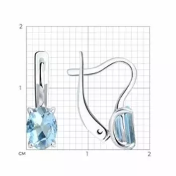 Золотые серьги с топазами