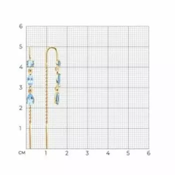 Серьги из золота с топазами
