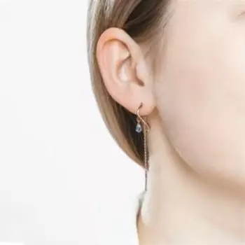 Золотые серьги с топазами