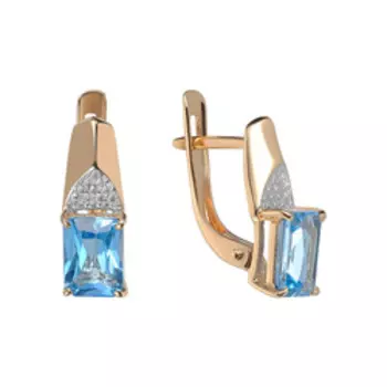 Золотые серьги с топазами