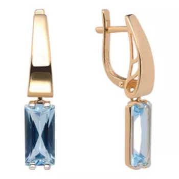 Золотые серьги с топазами