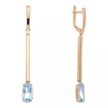 Золотые серьги с топазами