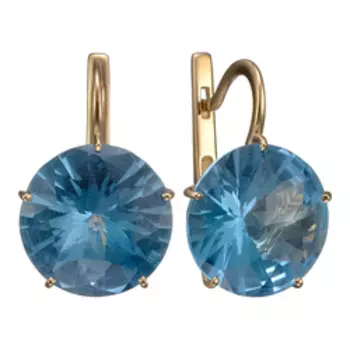 Золотые серьги с топазами