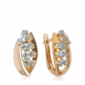 Золотые серьги с топазами