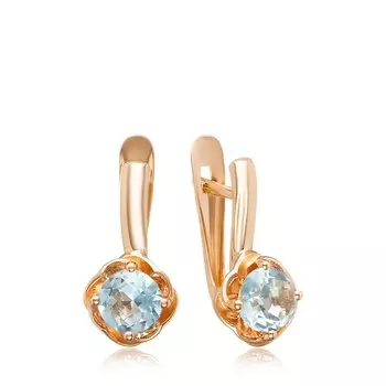 Золотые серьги с топазами