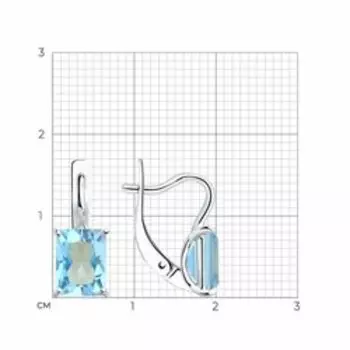 Золотые серьги с топазами