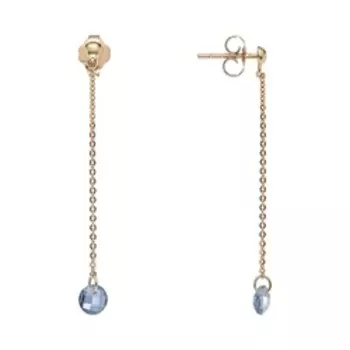 Золотые серьги с топазами Лондон