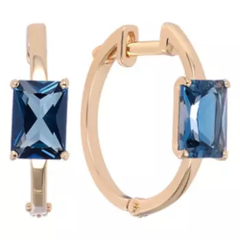 Золотые серьги с топазами Лондон