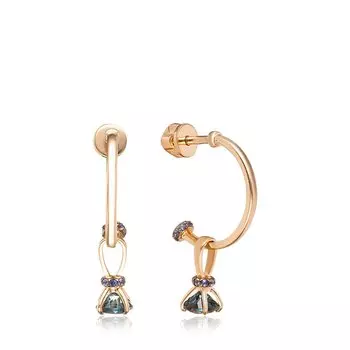 Золотые серьги с топазами лондон