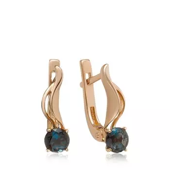 Золотые серьги с топазами лондон