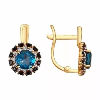 Золотые серьги с топазами лондон