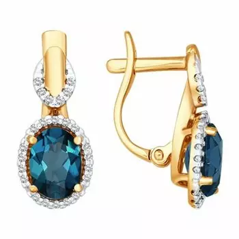 Золотые серьги с топазами лондон