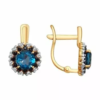Золотые серьги с топазами лондон