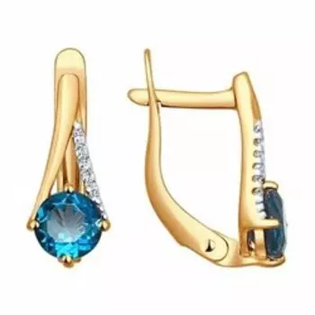 Золотые серьги с топазами лондон