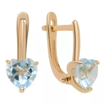 Золотые серьги с топазами Sky
