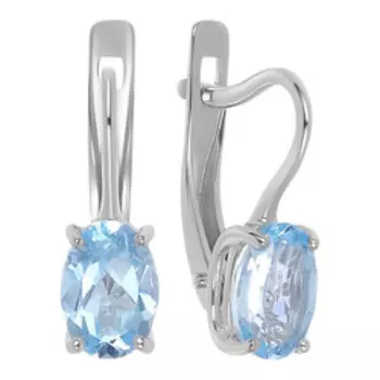 Золотые серьги с топазами Sky