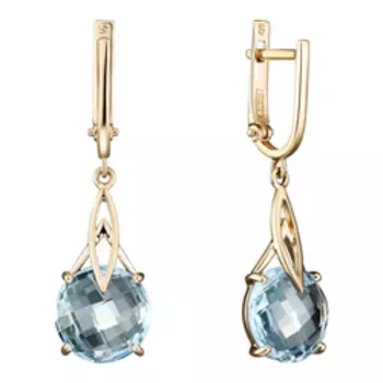 Золотые серьги с топазами sky