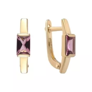 Золотые серьги с турмалинами