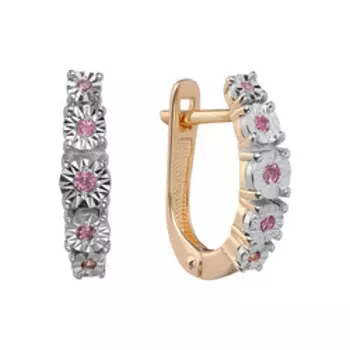 Золотые серьги с турмалинами