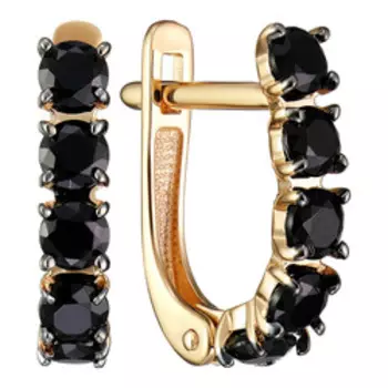 Золотые серьги с турмалинами