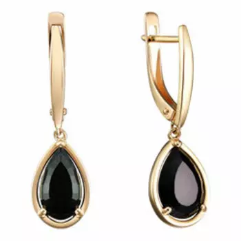 Золотые серьги с турмалинами