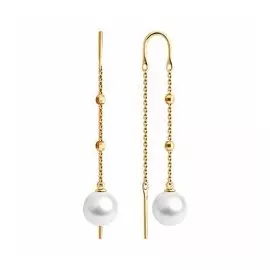 Золотые серьги с жемчугом