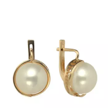 Золотые серьги с жемчугом
